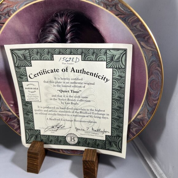 Set of 4 Plates Bradford Exchange - Native Beauty - Native American Inspired - W - Picture 8 of 10